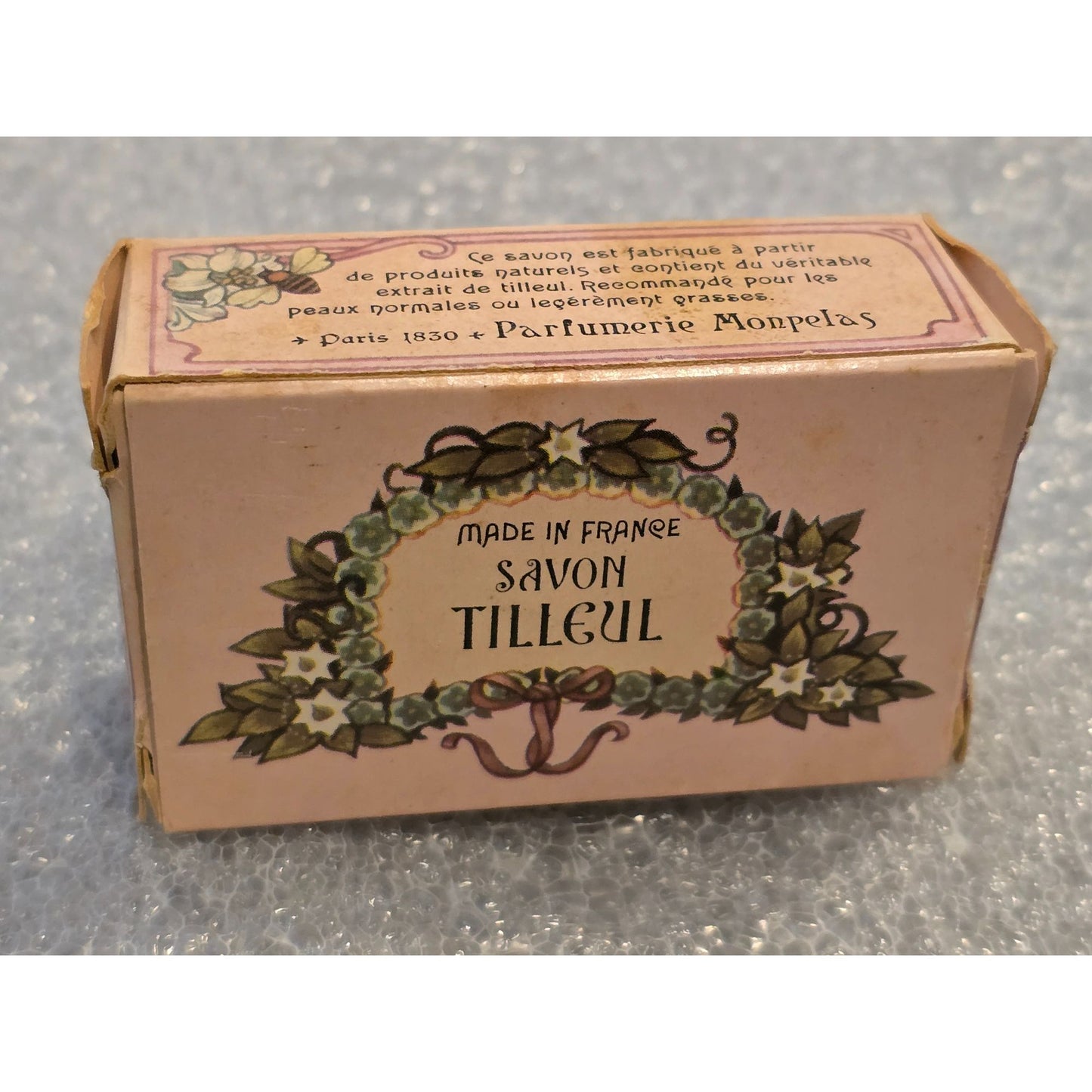 Vintage Parfumerie Monpelas Linden Flower Soap 85g Made In France Savon Tilleul