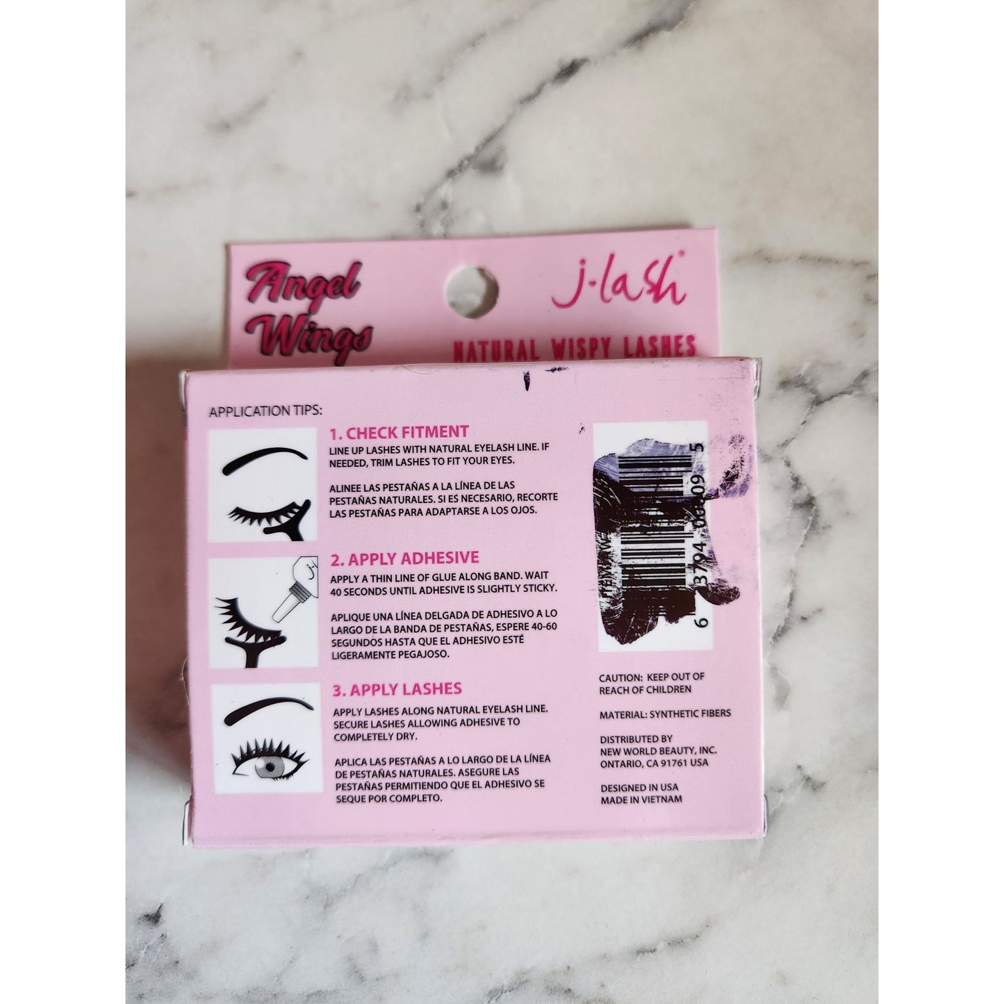 J.Lash Angel Wings Wispy 03 Natural Wispy Eyelashes Lightweight Fluffy Soft Glam
