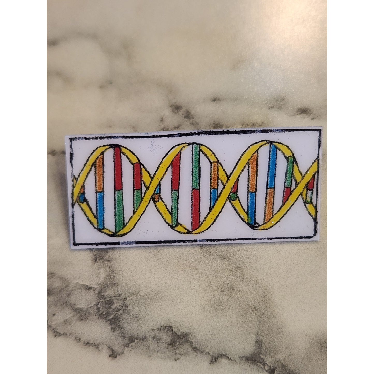 DNA Helix Enamel Pin By ABC Designs by Claire