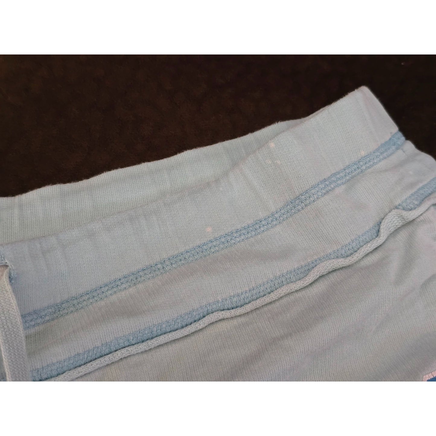 Vintage Victoria's Secret PINK Sweat Shorts Micro Booty 86 Y2K Light Blue Medium