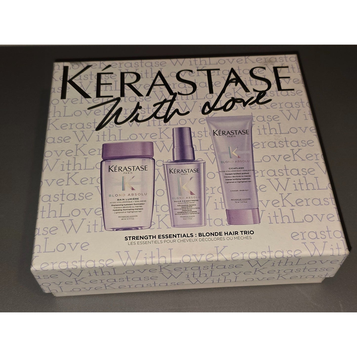 Kerastase Blond Absolu Strength Essentials Trio Shampoo Conditioner Oil