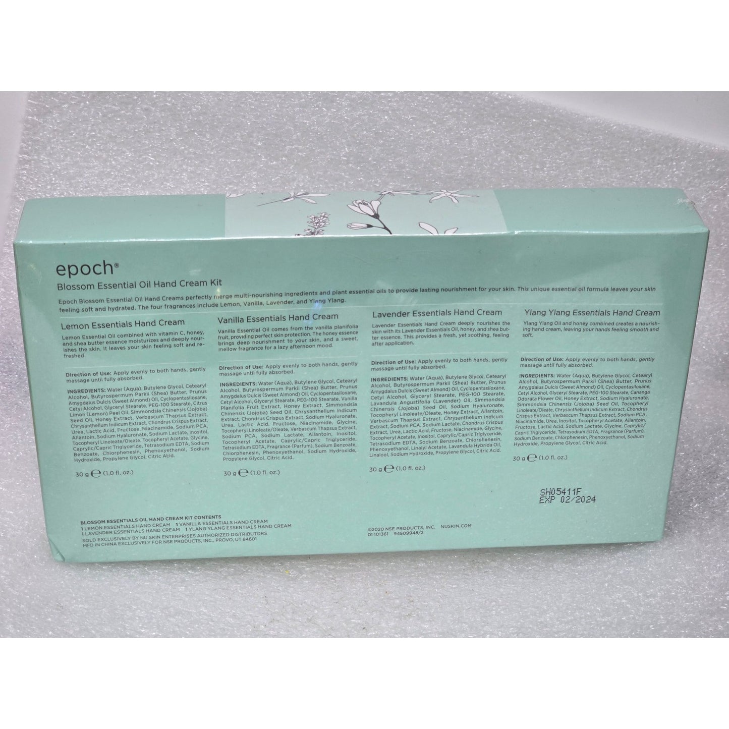 Epoch Blossom Essential Oil Hand Cream Kit With Lemon Vanilla Lavender & Ylang Ylang Fragrances