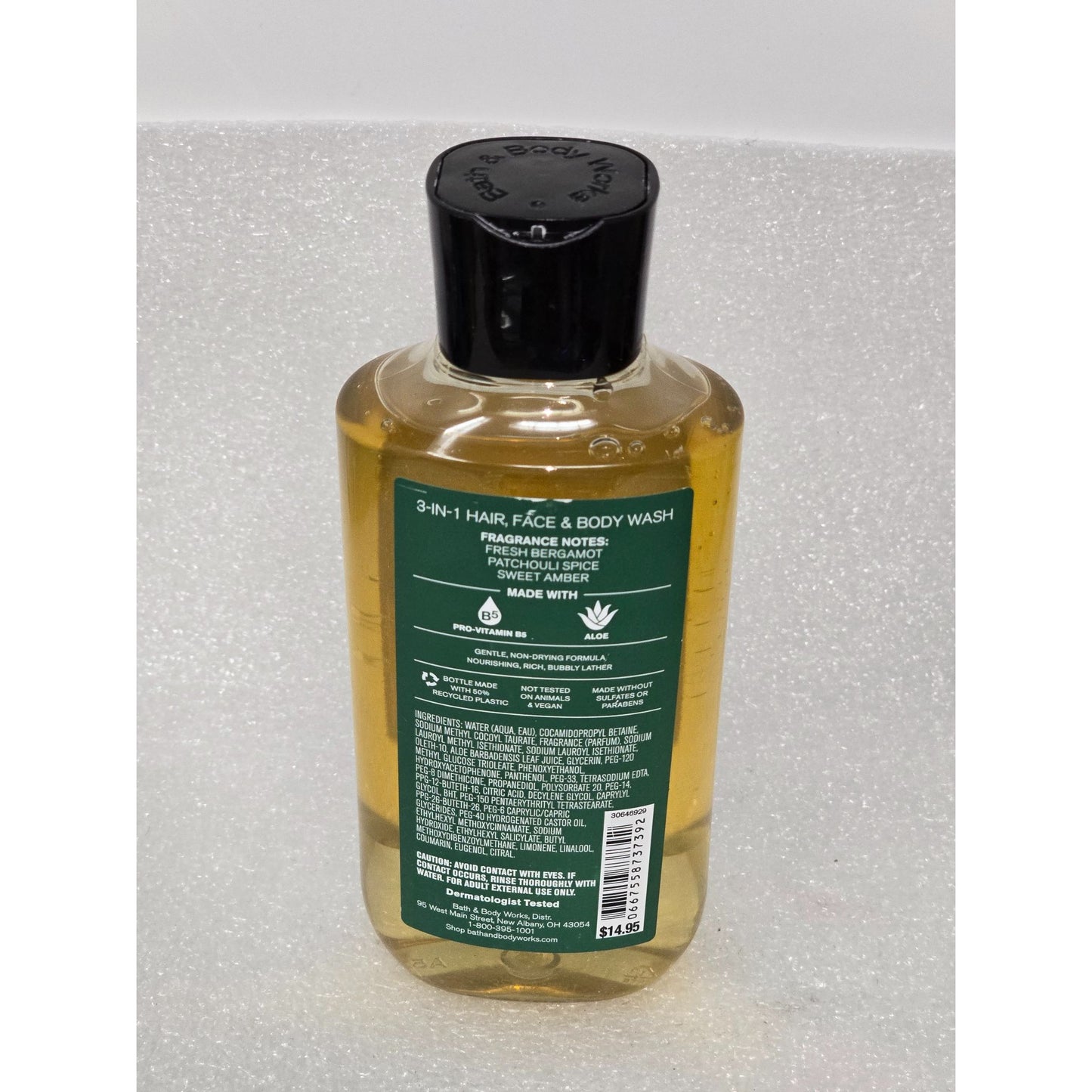 Bath & Body Works Men's Collection Classic Flannel 3-in-1 Hair Face & Body Wash