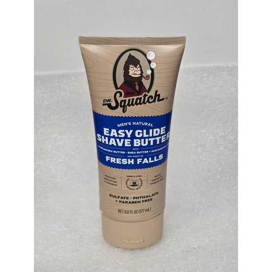 Dr. Squatch Mens Natural Easy Glide Shave Butter Fresh Falls 6 oz Sulfate-Free
