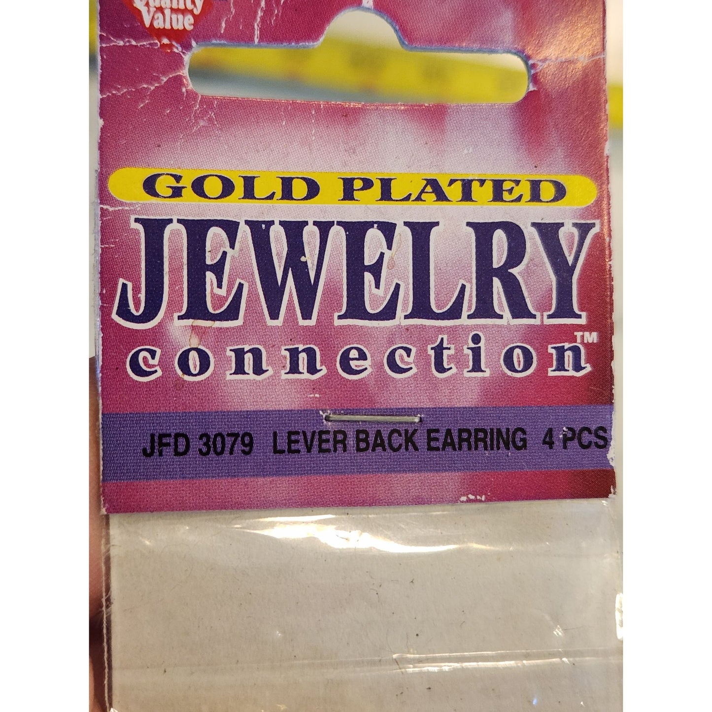 Gold Plated Nicole Jewelry Connection Lever Back Earrings 4 Pcs JFD 3079