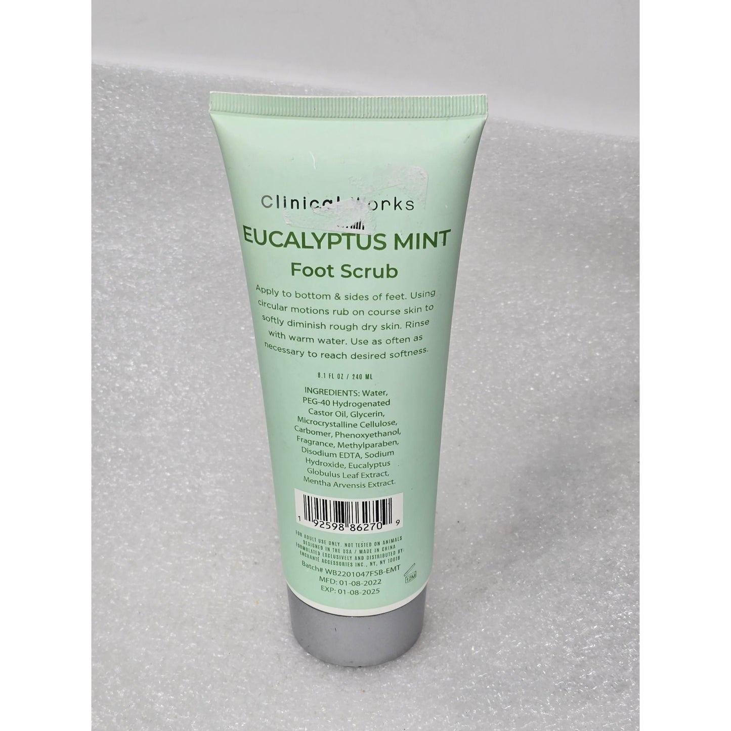 Clinical Works Eucalyptus Mint Foot Scrub Cleansing & Exfoliating For Soft Feet