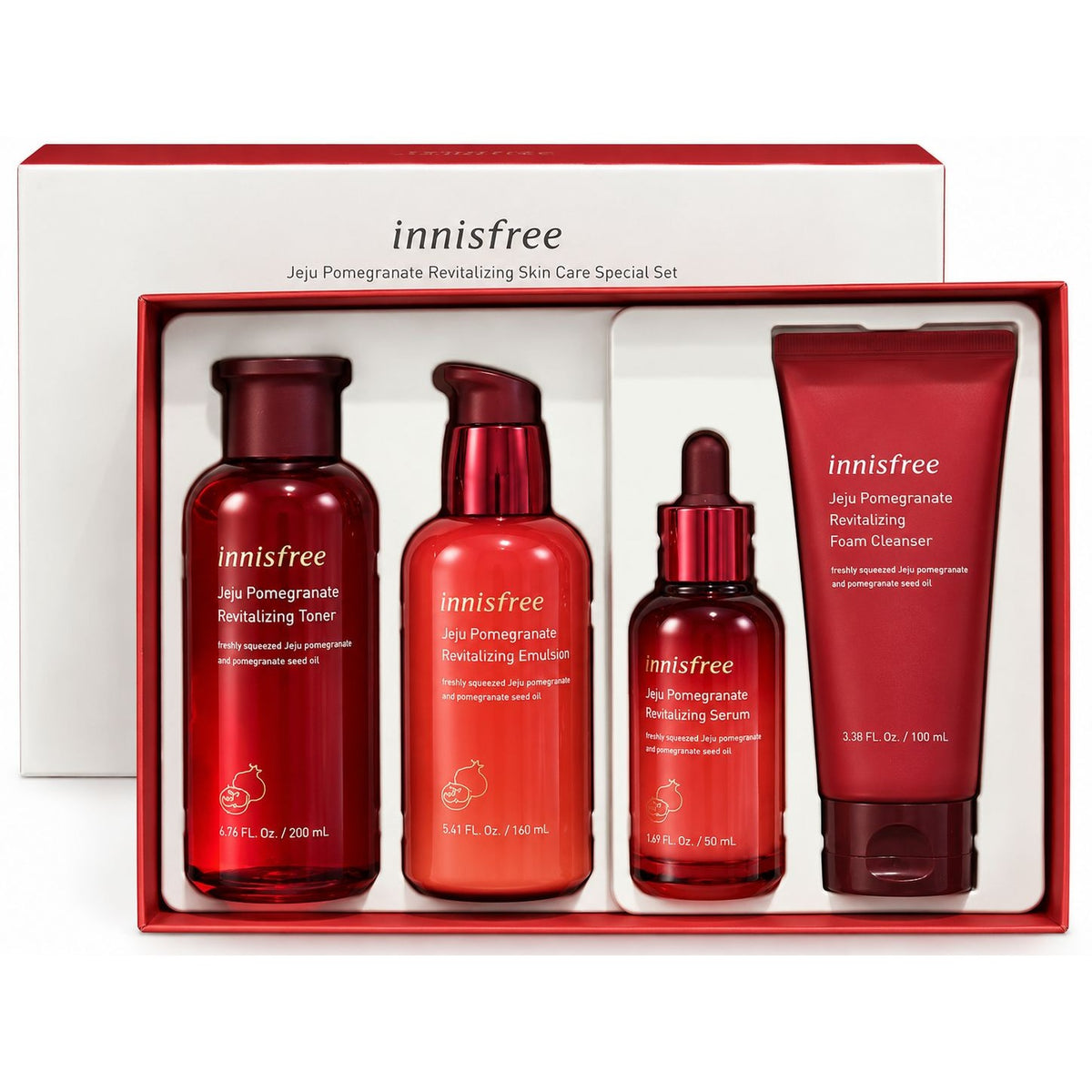 Innisfree Jeju Pomegranate Revitalizing Skin Care Special Set 4 piece