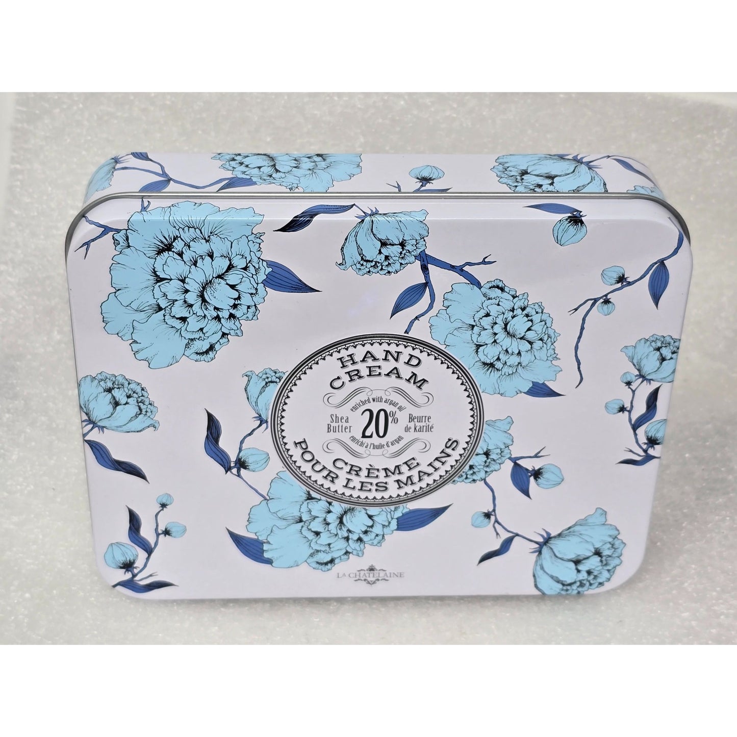 La Chatelaine Hand Cream Gift Set Tin 3x1 oz Amber Coconut Lychee Made in France