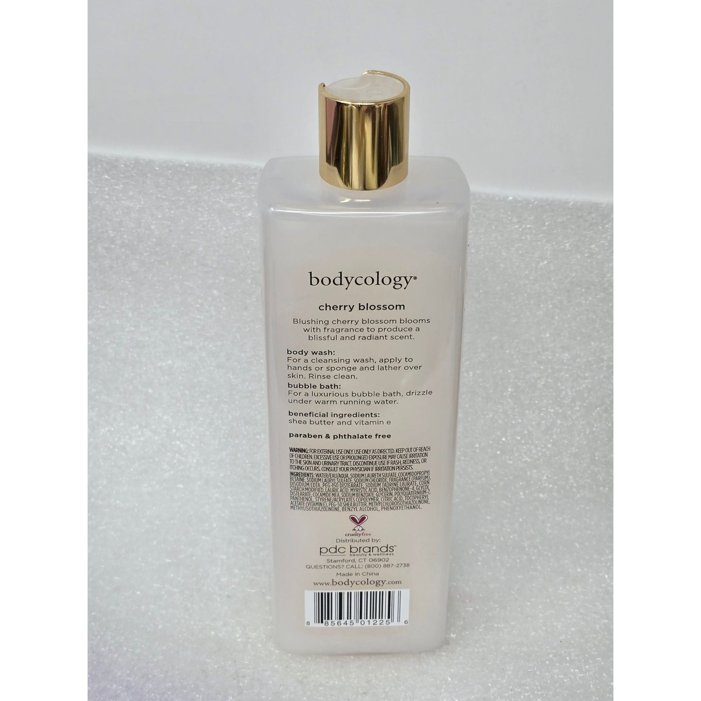 Bodycology Cherry Blossom 2 in 1 Body Wash & Bubble Bath Moisturizing Shea 16 Oz