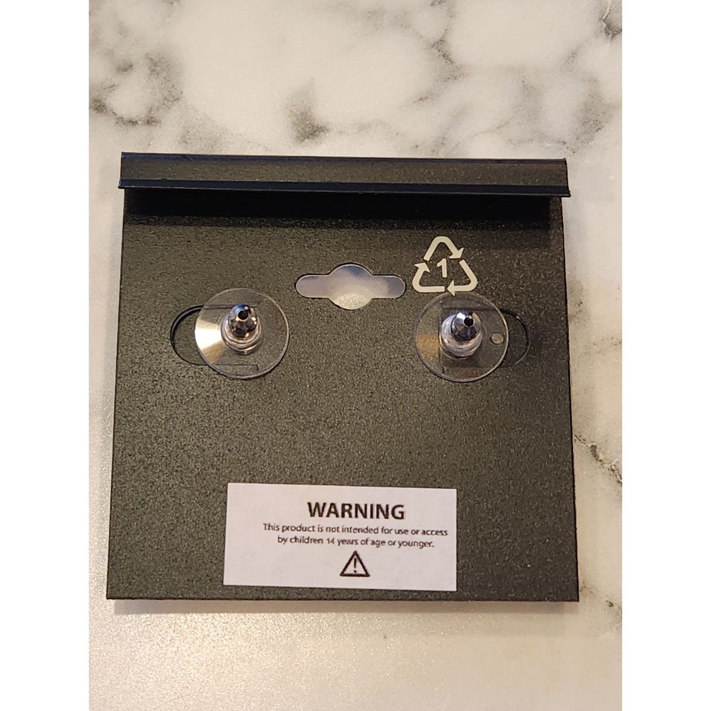 Napier Butterfly Shaped Silver-Tone Stud Earrings With Clear Crystal Accents