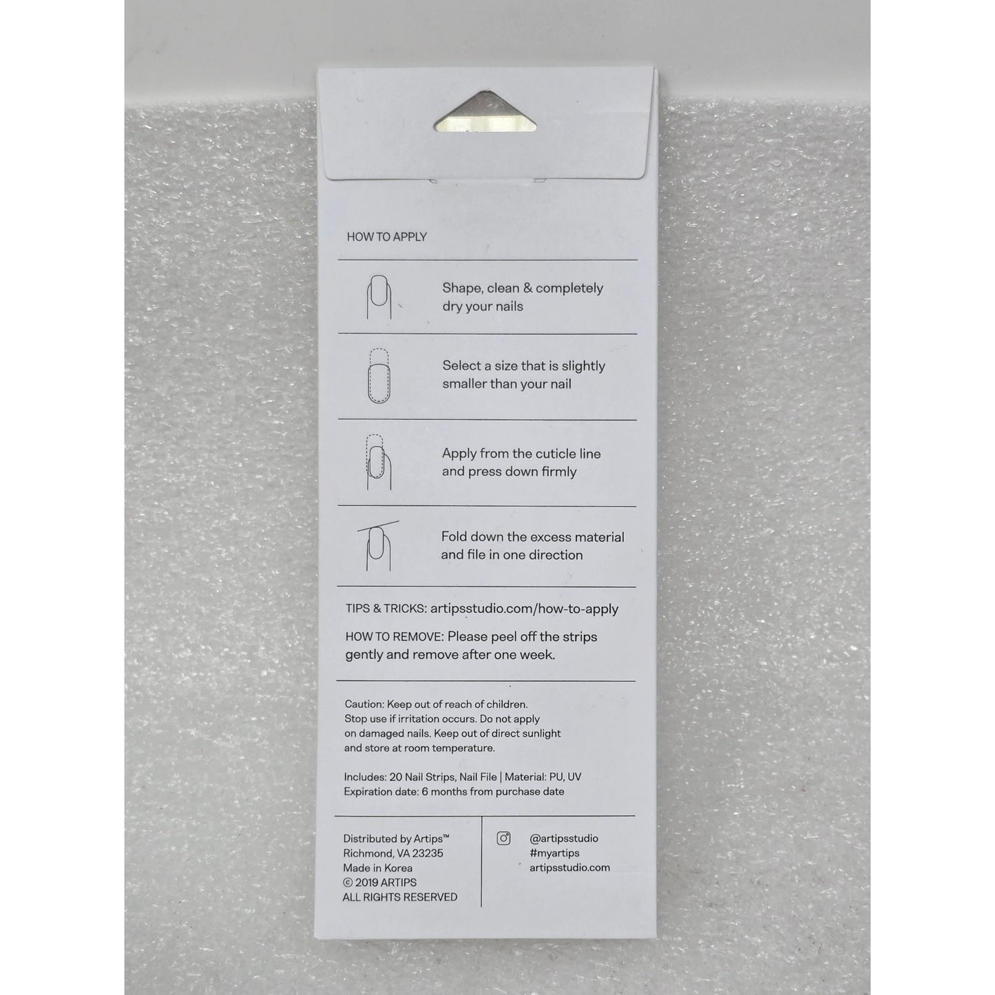 Artips Premium Gel Nail Strips Practice Set 20 Strips