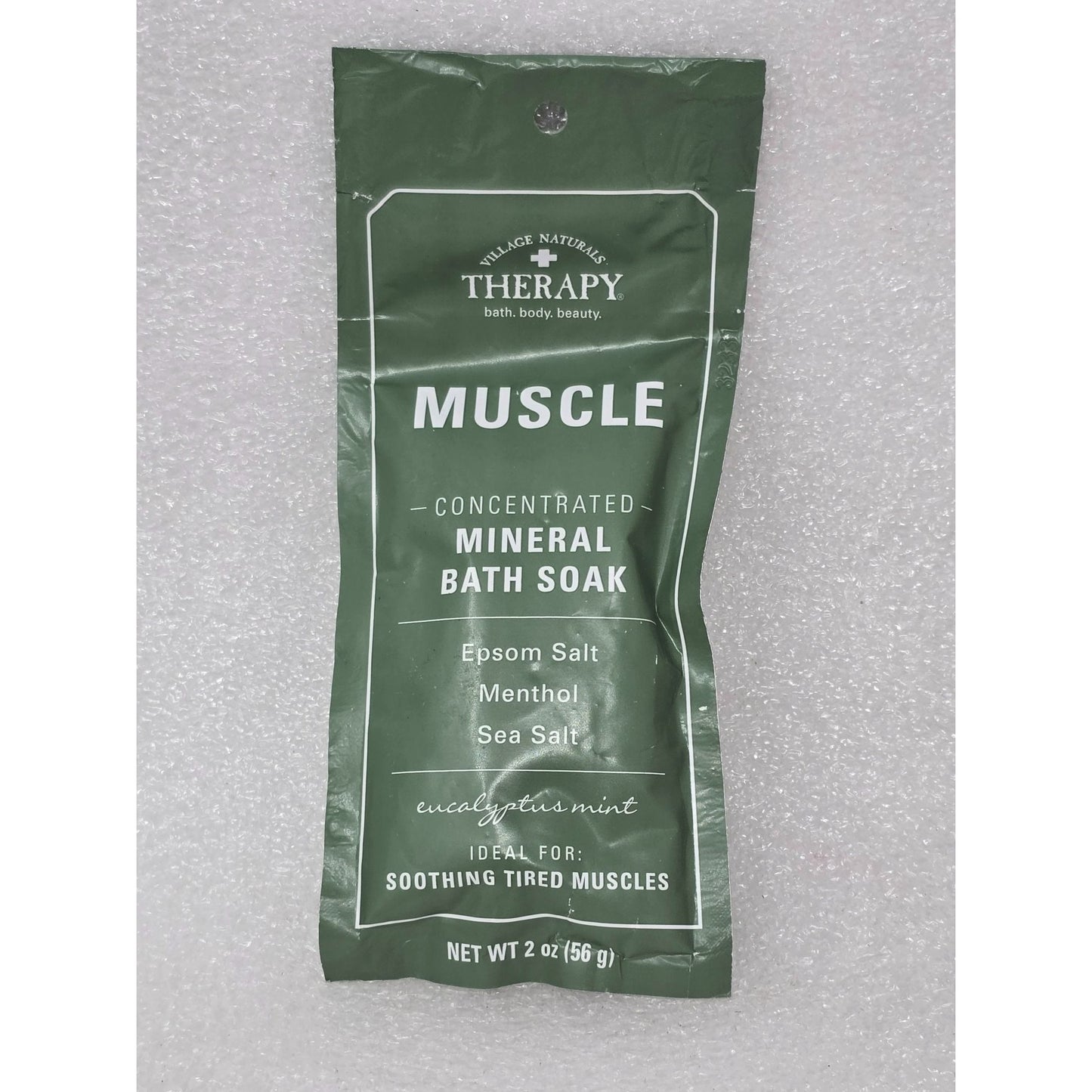 Village Naturals Therapy Muscle Mineral Bath Soak 2 Oz Eucalyptus Mint