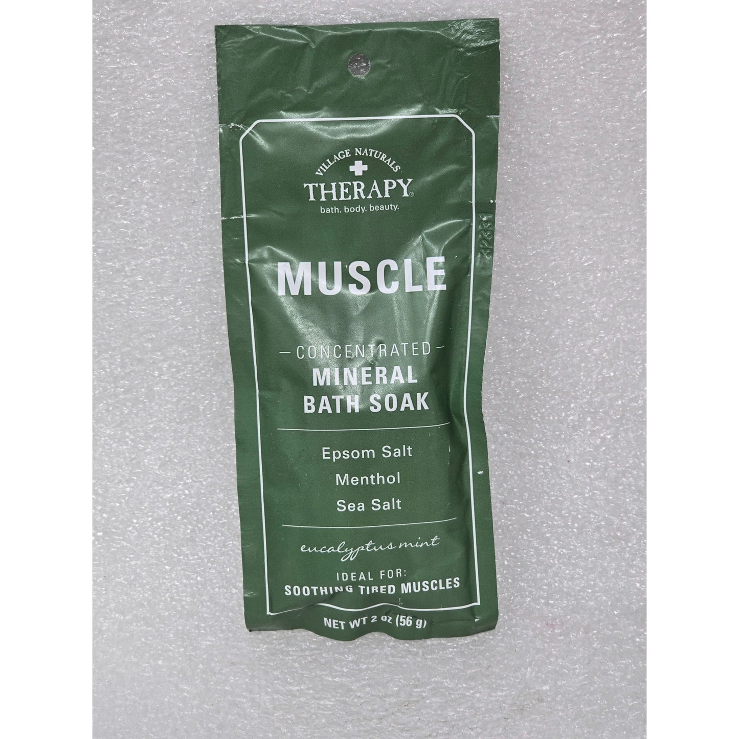 Village Naturals Therapy Muscle Mineral Bath Soak 2 Oz Eucalyptus Mint