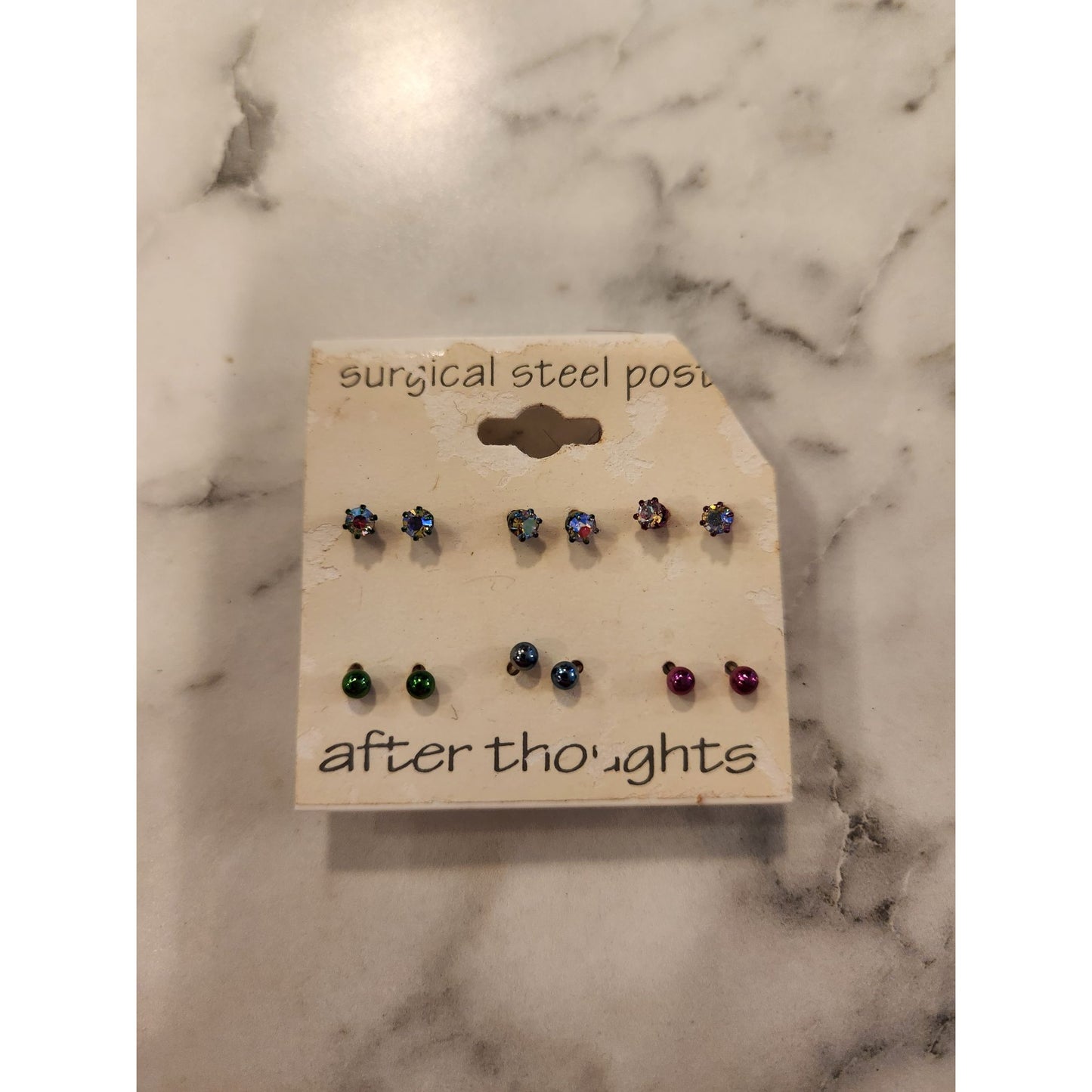 After Thoughts Surgical Steel Post Stud Earrings Set