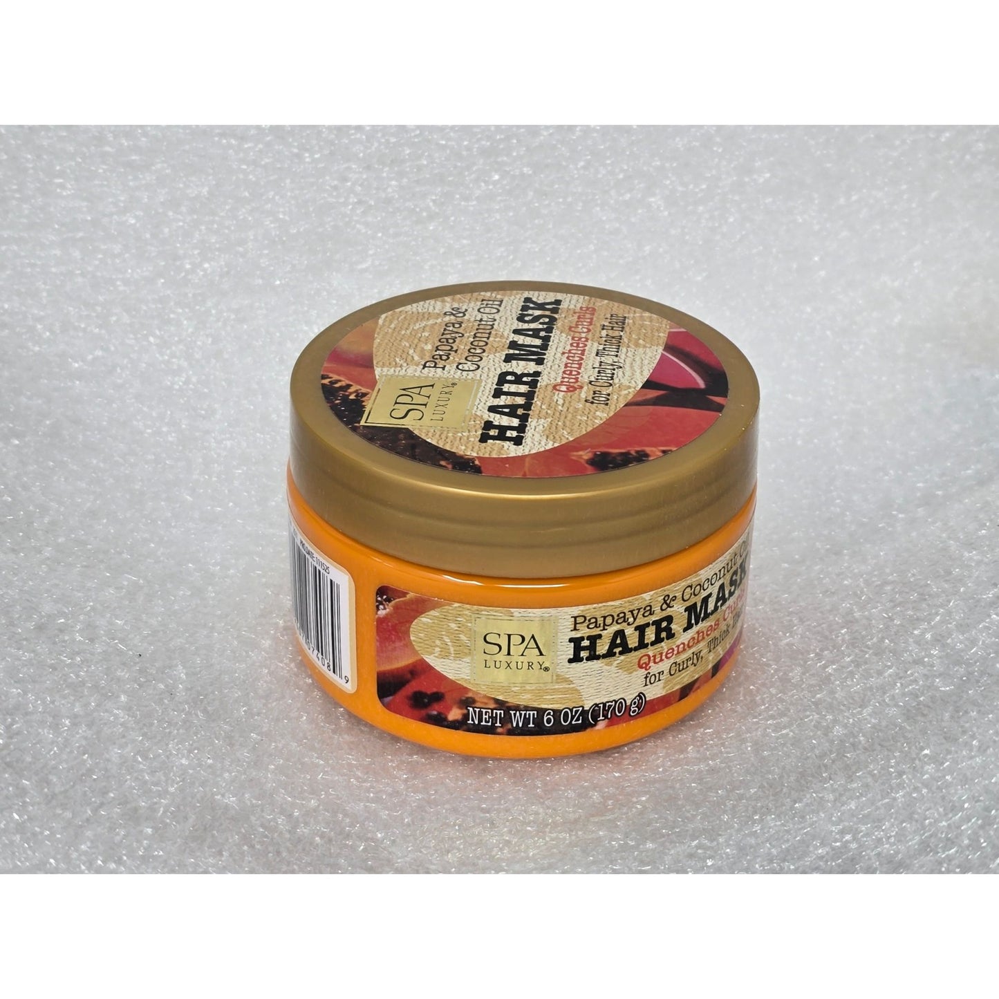 Spa Luxury Papaya & Coconut Oil Hair Mask 6 Oz For Curly Thick Hair