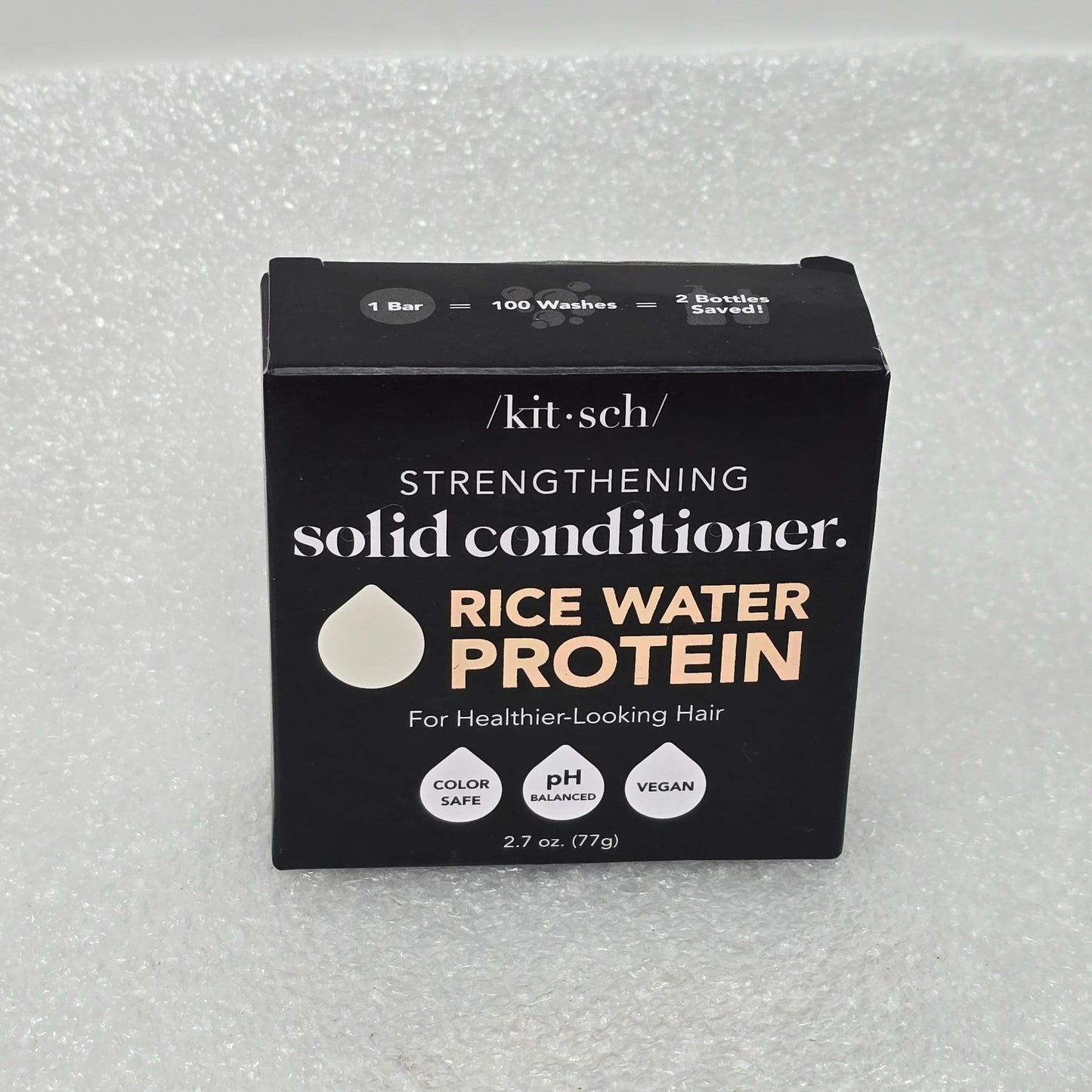 Kitsch Strengthening Solid Conditioner Rice Water Protein 2.7 Oz Healthier Hair