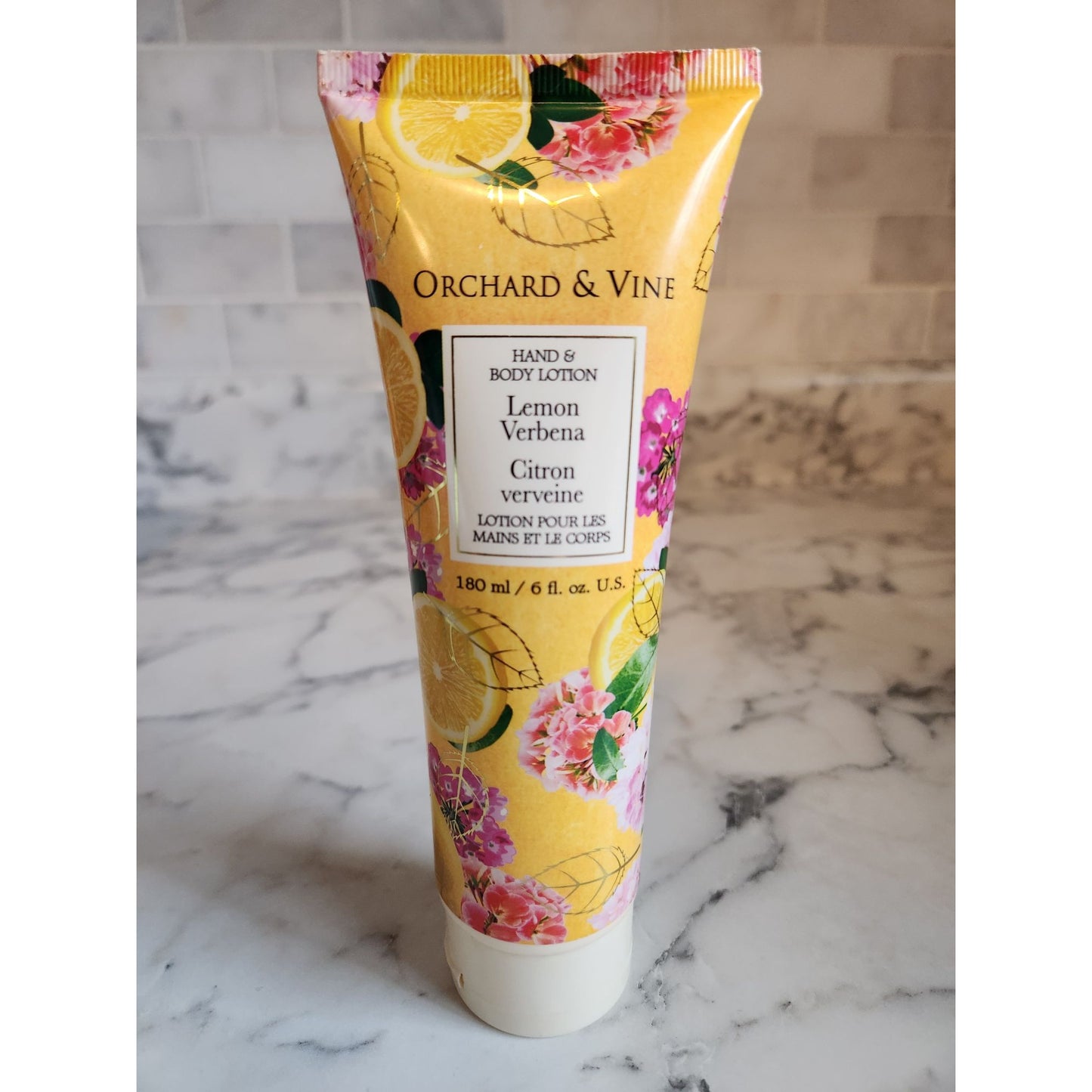 Orchard & Vine Lemon Verbena Hand & Body Lotion 6 Fl Oz Sealed Tube
