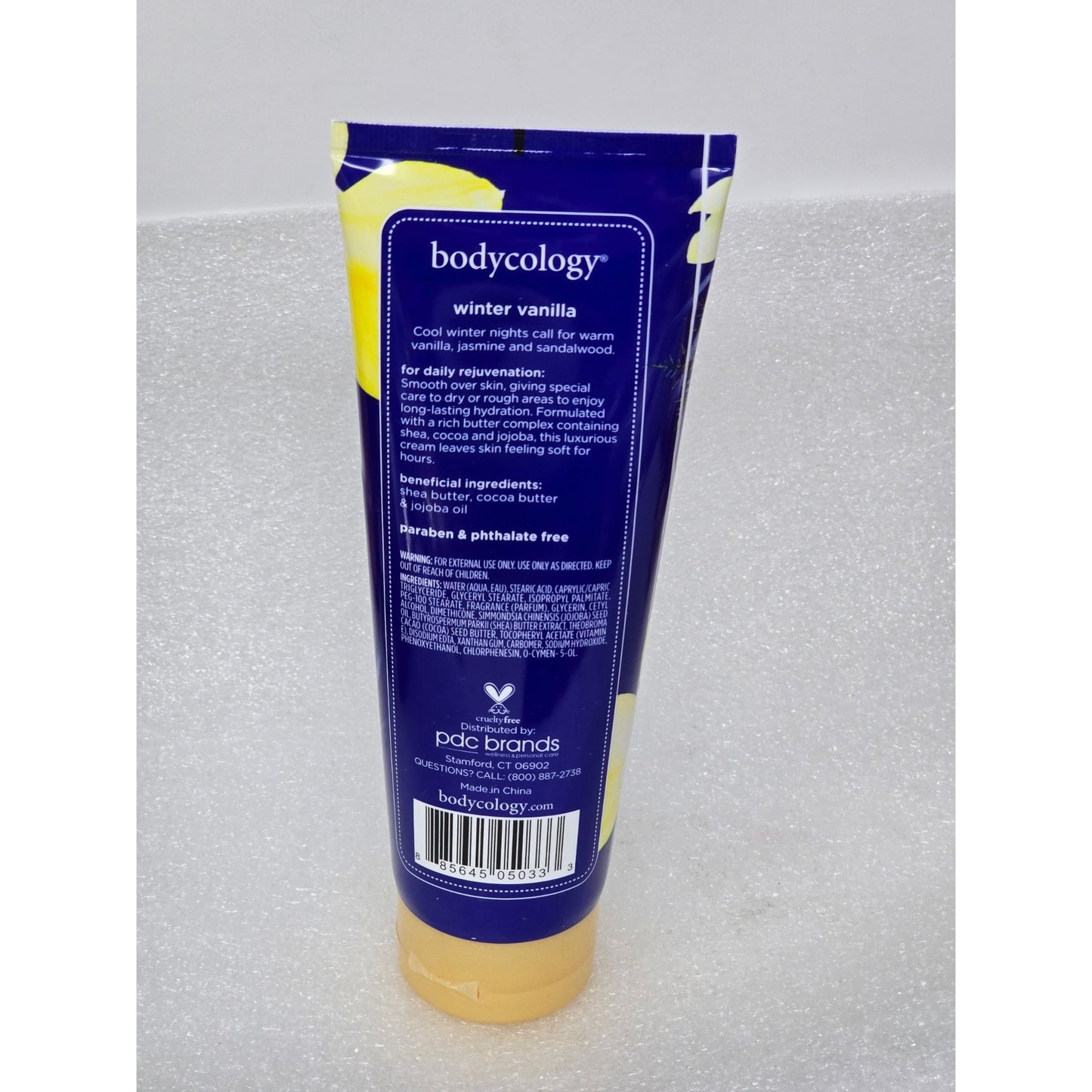 Bodycology Winter Vanilla Body Cream With Moisturizing Rich Butter Complex 8 Oz