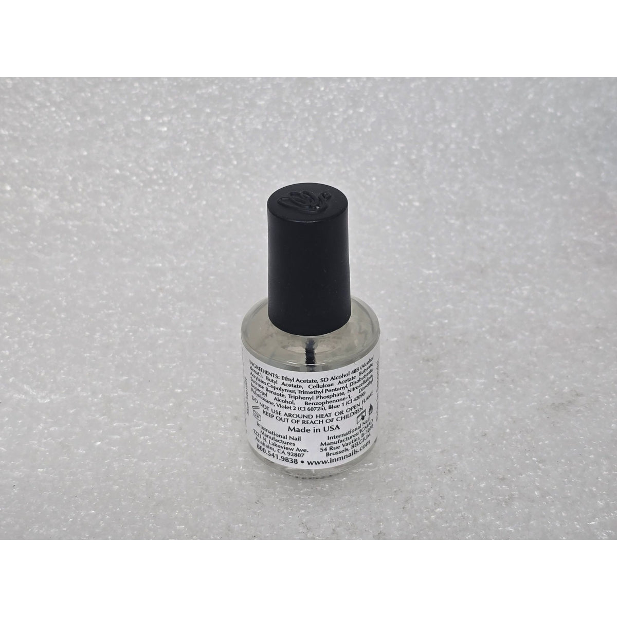 INM Out The Door Top Coat Nail Polish Super Fast Drying Clear Gloss Made In USA