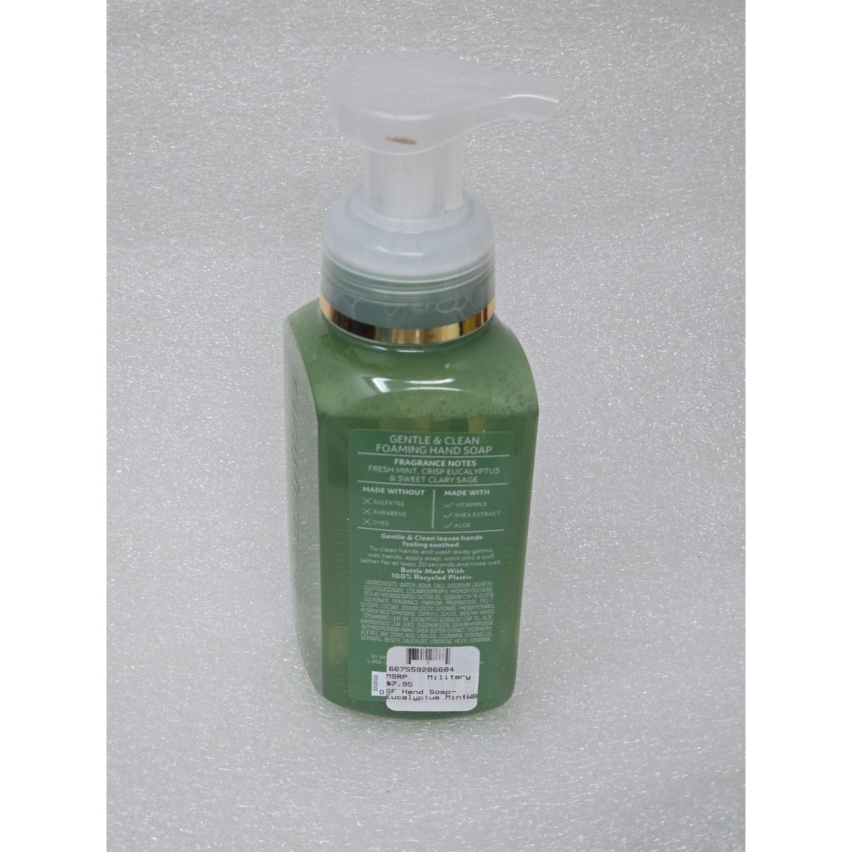 Bath & Body Works White Barn Eucalyptus Mint Gentle & Clean Foaming Hand Soap