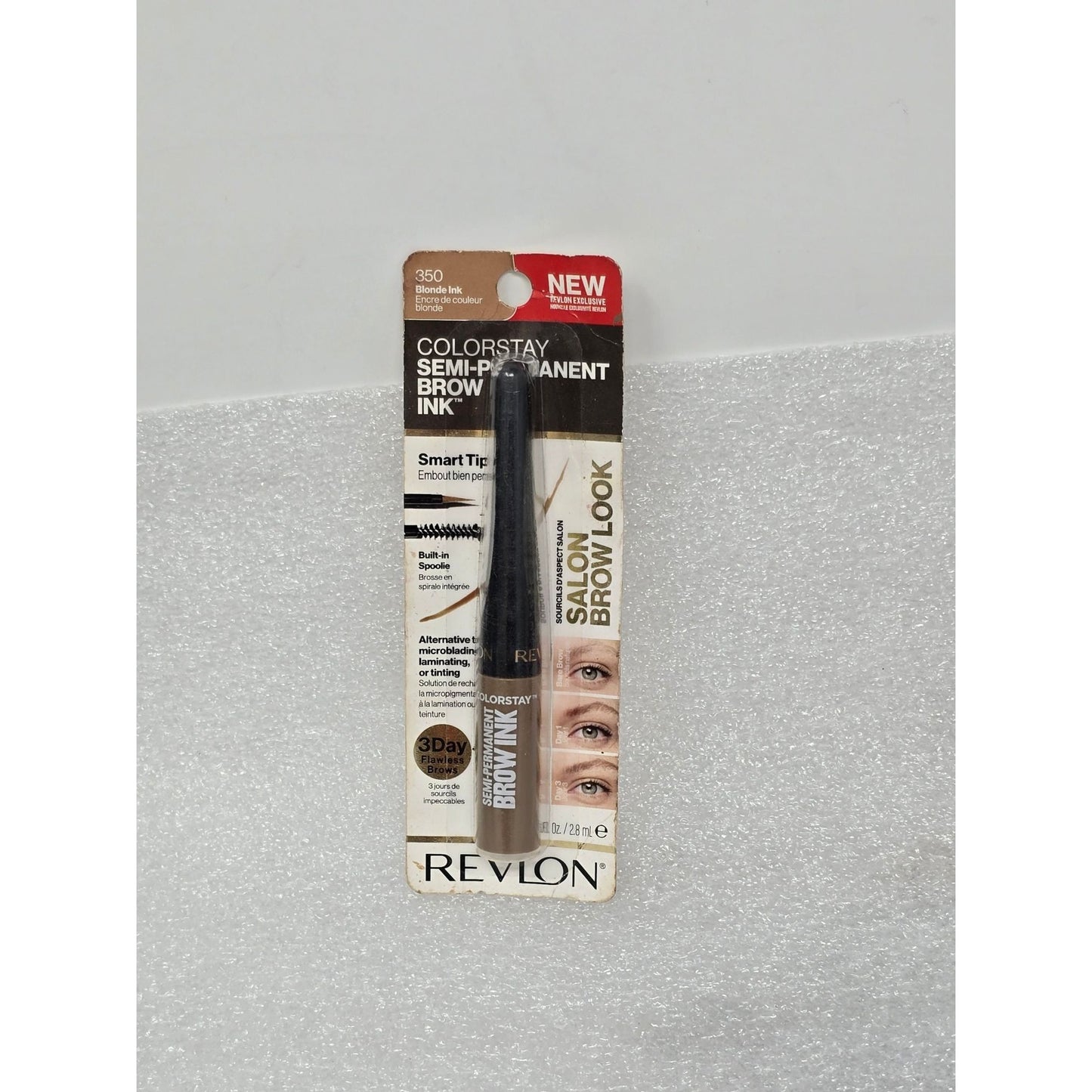 Revlon ColorStay Semi-Permanent Brow Ink Blonde 350 Built-In Spoolie Eyebrow