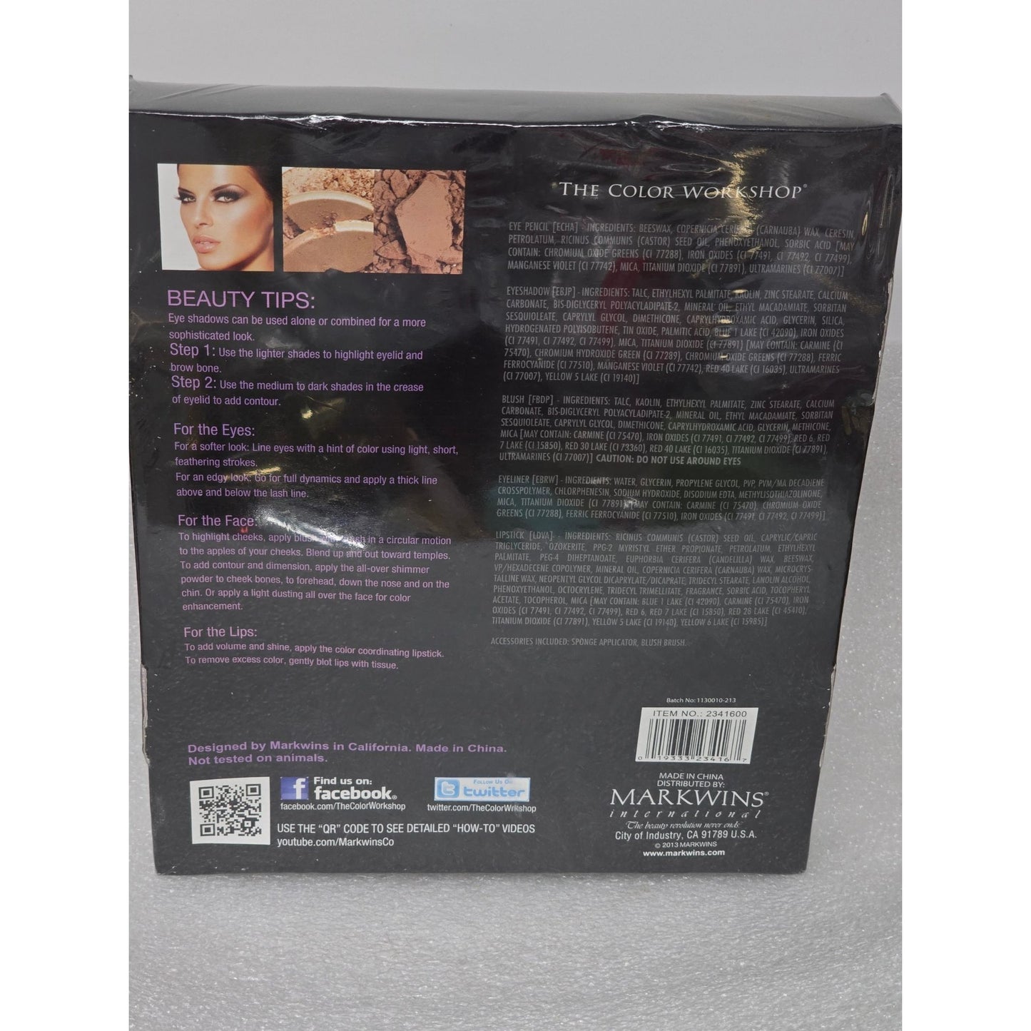 The Color Workshop Drama Queen 20-Piece Complete Makeup Set Eyeshadow Lipstick