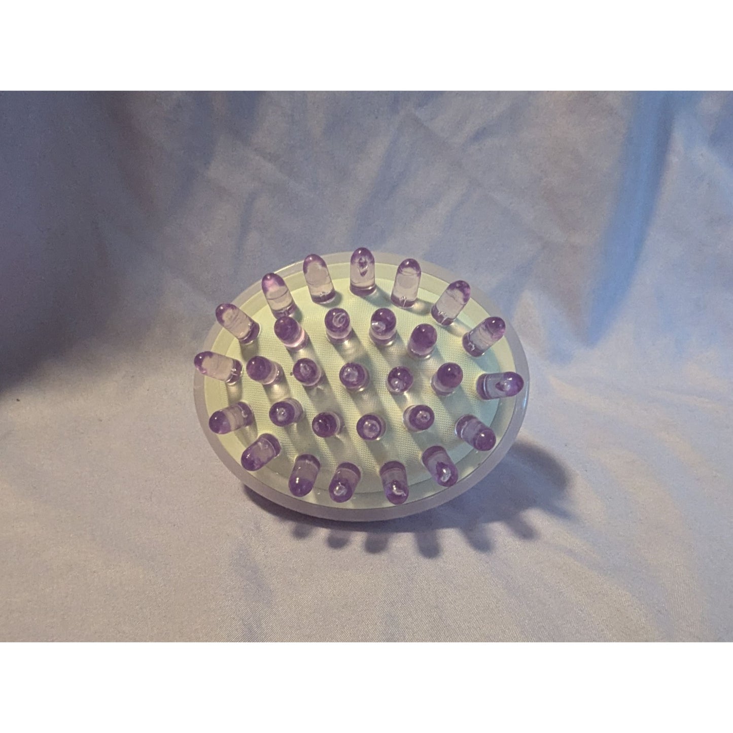 Silicone Scalp Massager With Soft Purple Bristles For Hair Care & Relaxation