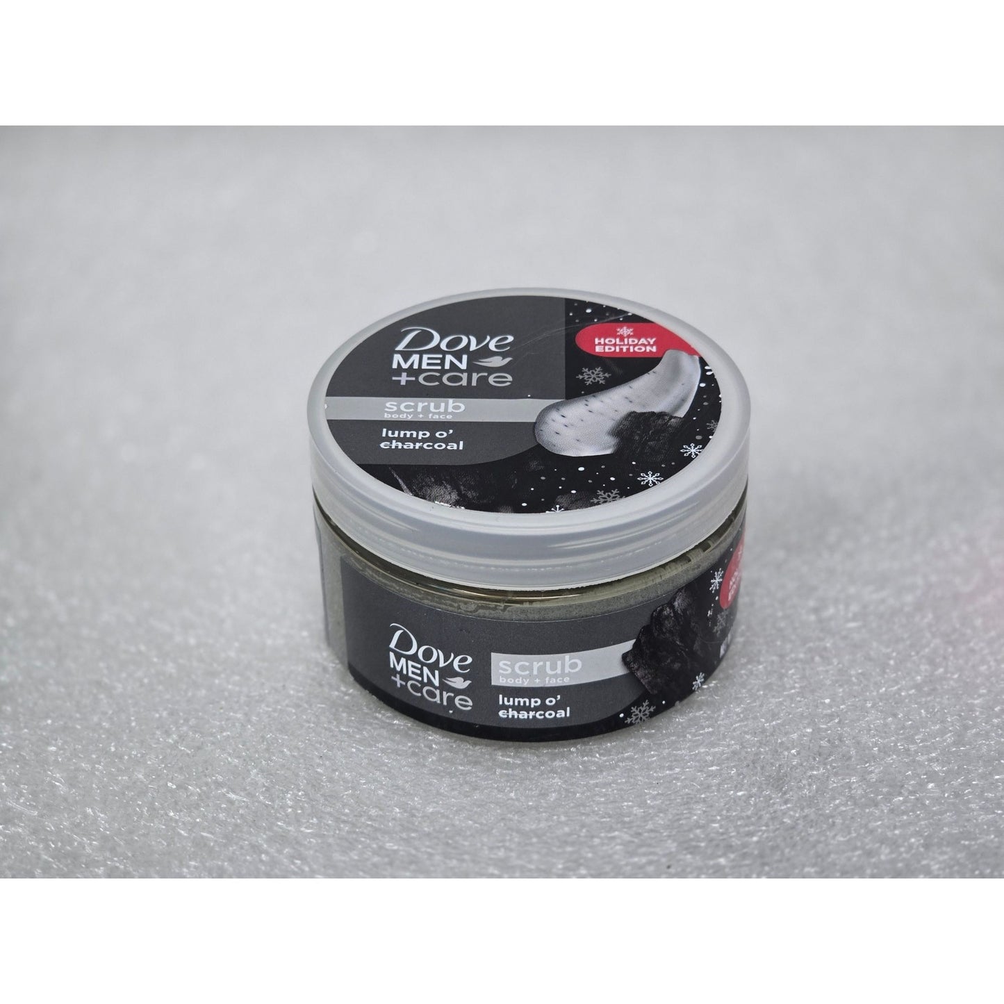 Dove Men + Care Body & Face Scrub Lump O Charcoal Holiday Edition 3.5 Oz