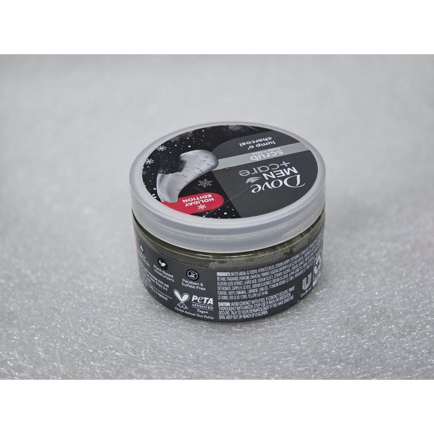 Dove Men + Care Body & Face Scrub Lump O Charcoal Holiday Edition 3.5 Oz