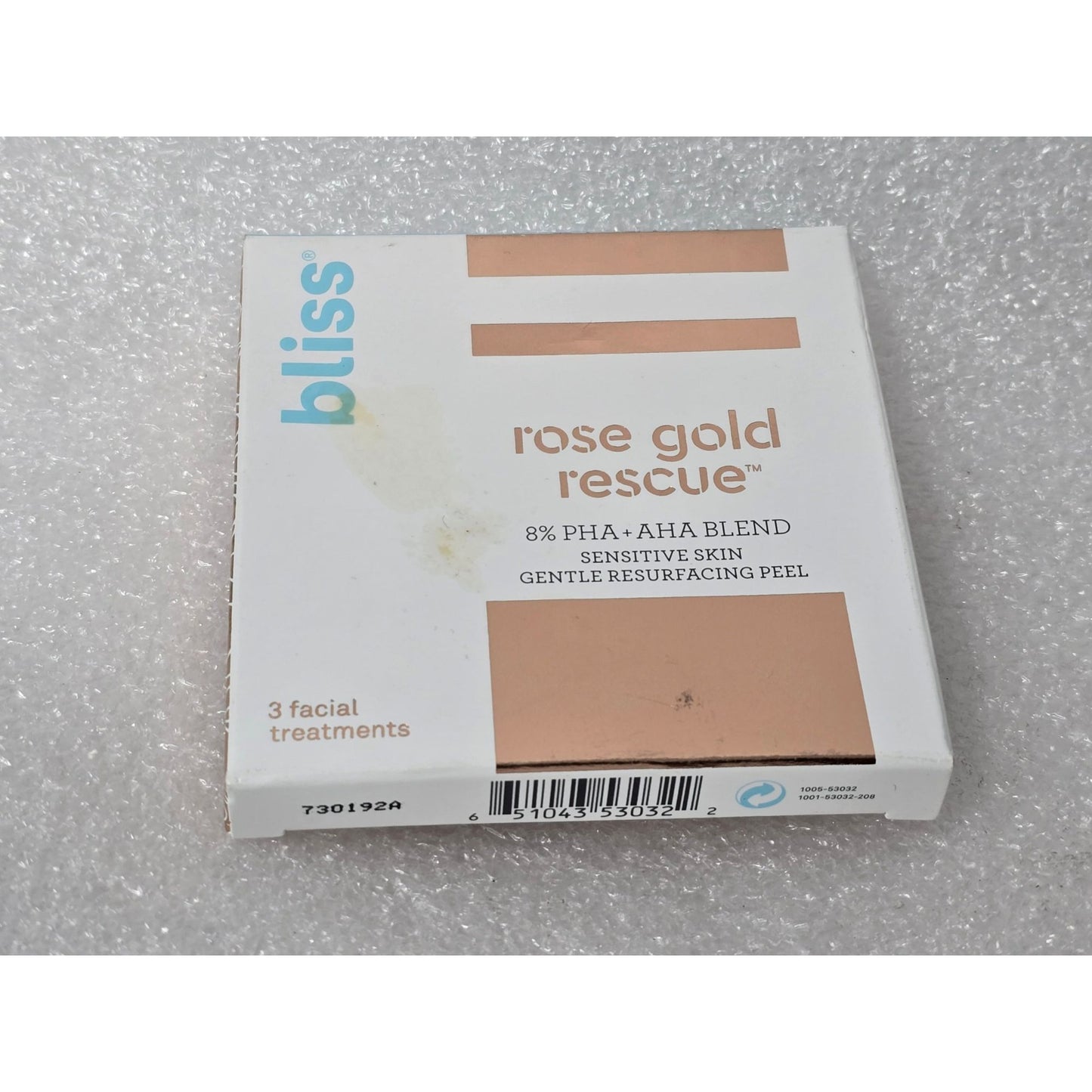 Bliss Rose Gold Rescue Gentle Resurfacing Peel 3 Facial Treatments
