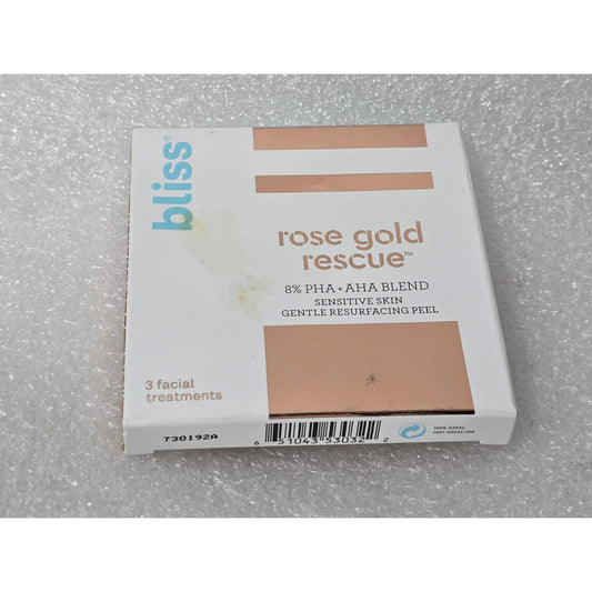 Bliss Rose Gold Rescue Gentle Resurfacing Peel 3 Facial Treatments