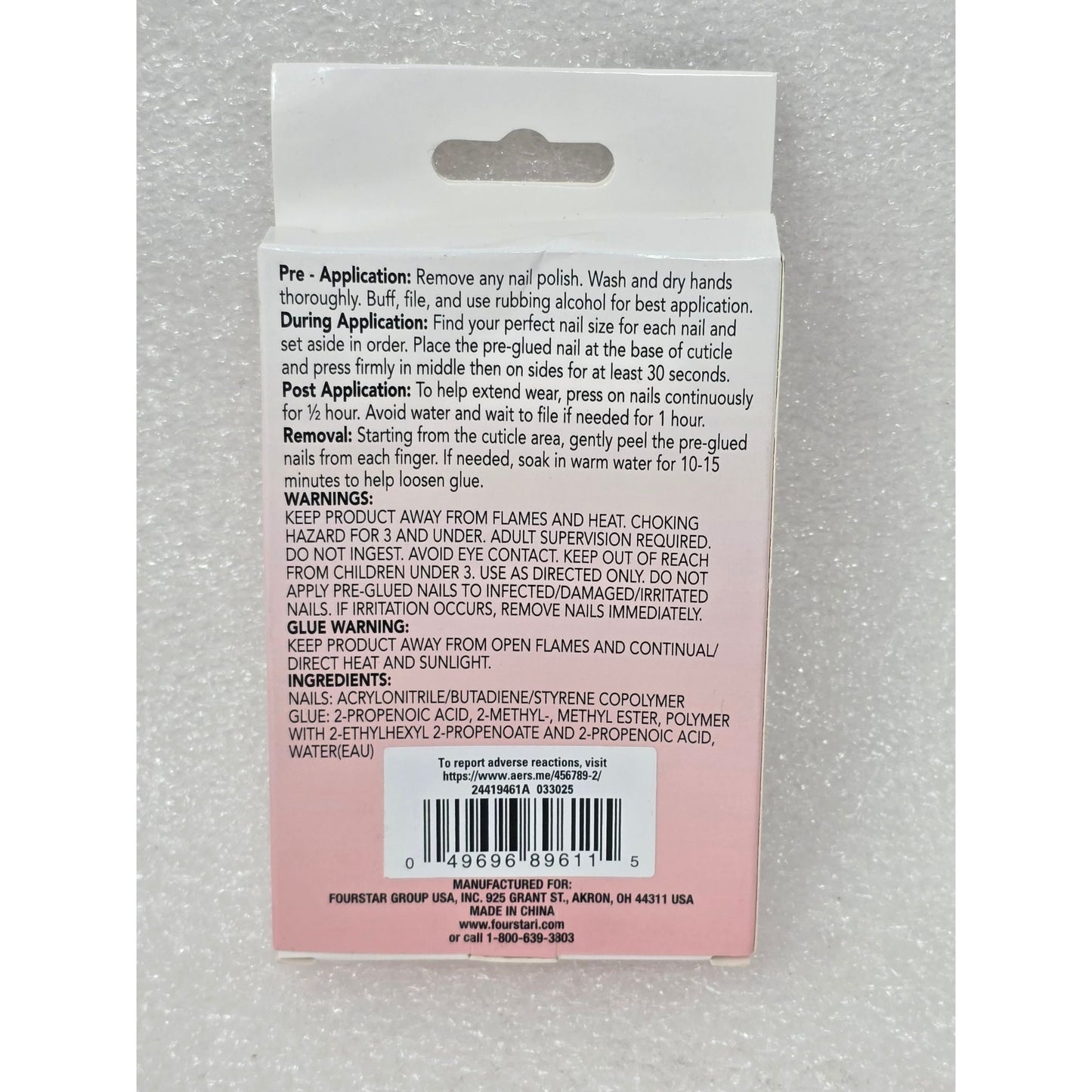 B.Color Press & Run Floral & Solid Press On Nails 12 Pc No Glue Needed