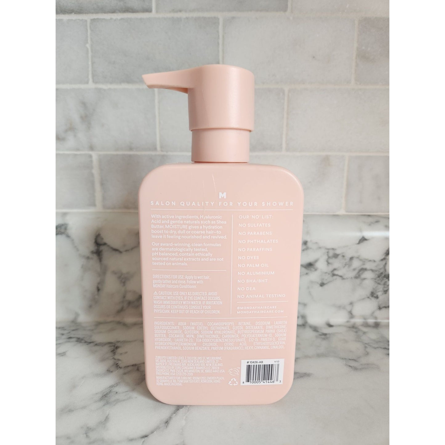 Monday Haircare Moisture Shampoo With Hyaluronic Acid 12 Fl Oz