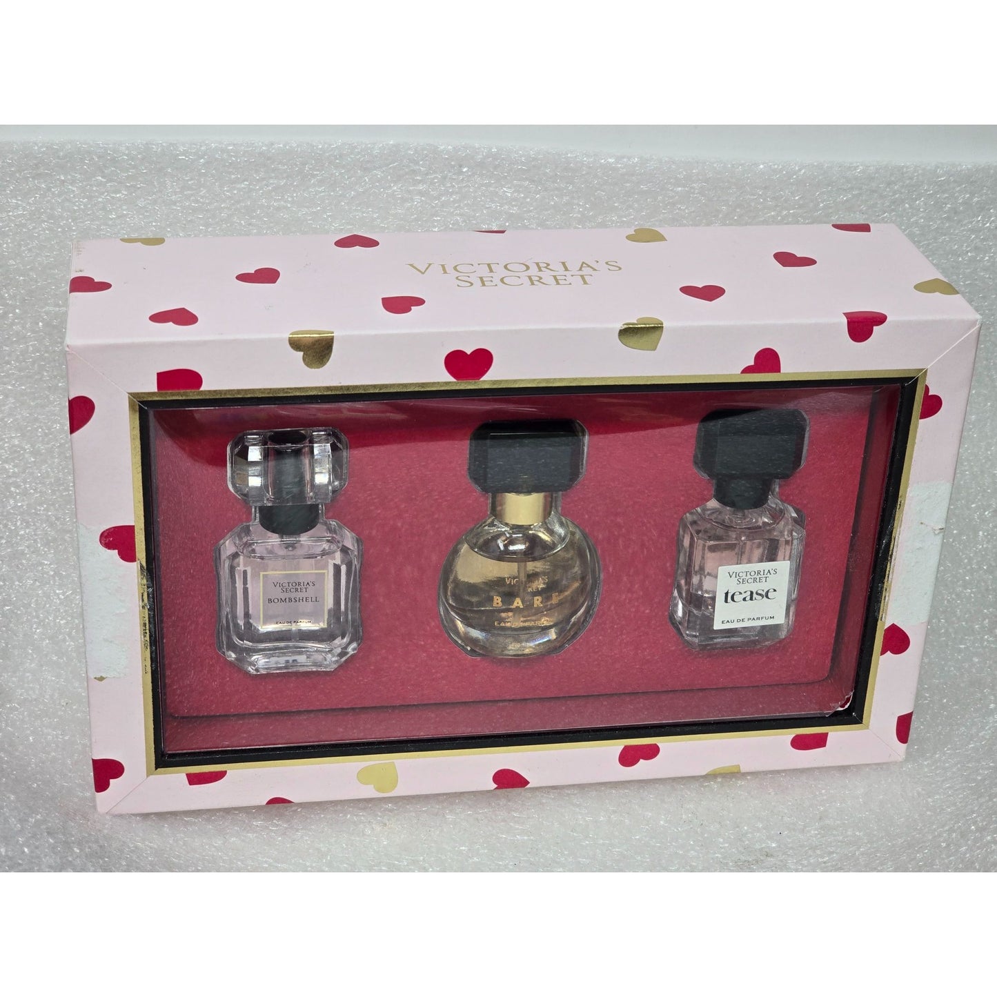 Victoria’s Secret Deluxe Mini Perfume Fragrance Trio Bombshell Bare Tease
