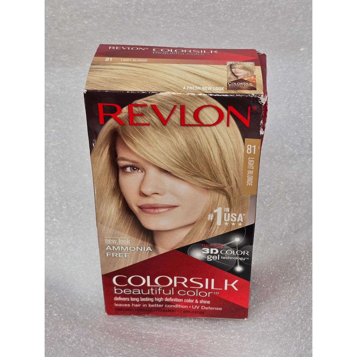Revlon Colorsilk Beautiful Color Hair Dye Light Blonde 81 3D Gel UV Defense