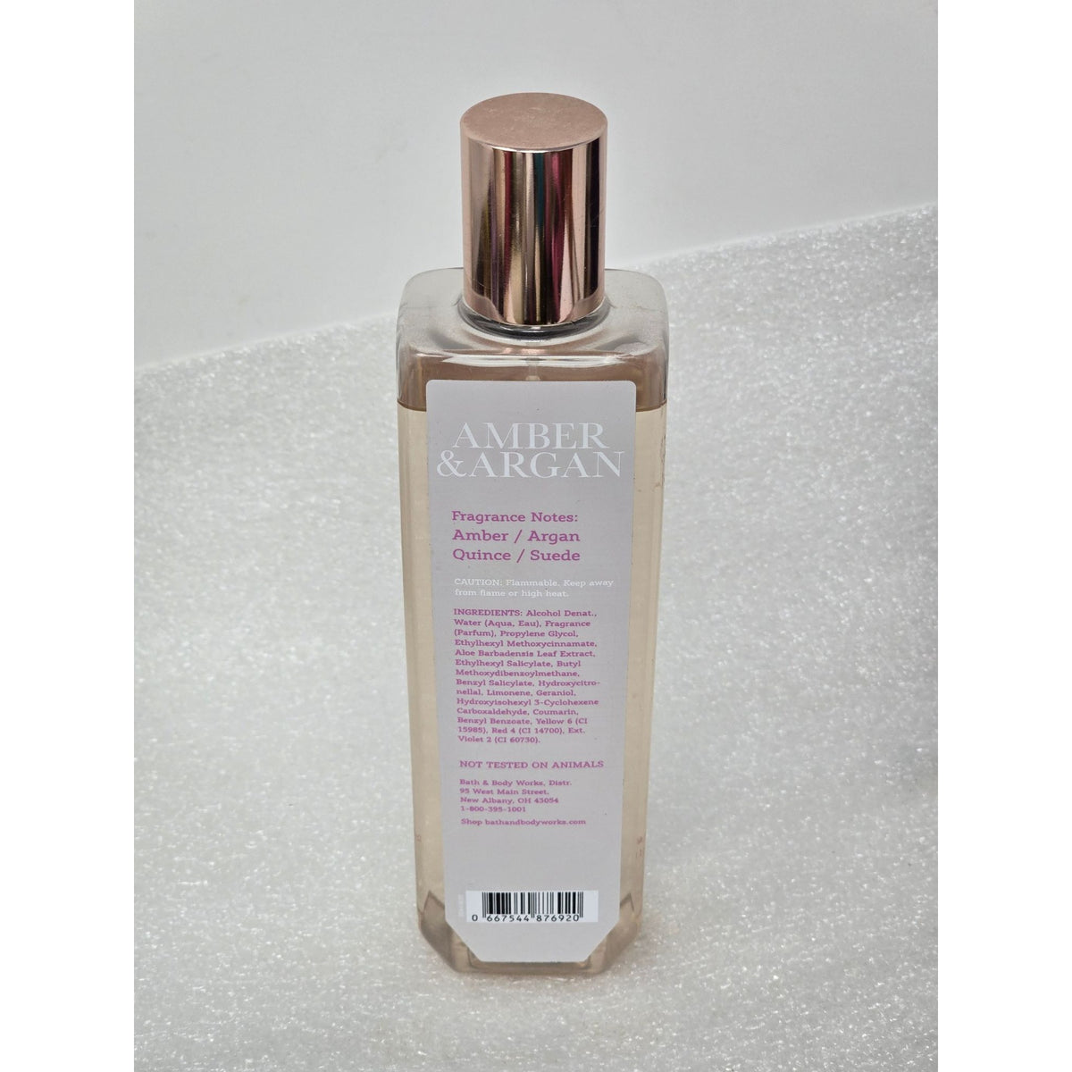 Bath & Body Works Amber & Argan Fine Fragrance Mist 8 Fl Oz Rare Discontinued