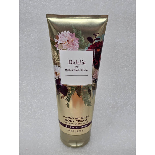 Dahlia Body Cream 8 Oz By Bath & Body Works With Hyaluronic Acid & Shea Butter