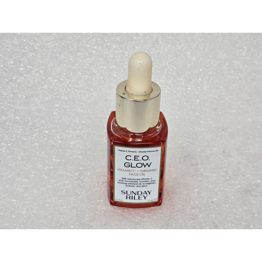 Sunday Riley C.E.O. Glow Vitamin C Turmeric Face Oil 0.5 Fl Oz Dropper Bottle
