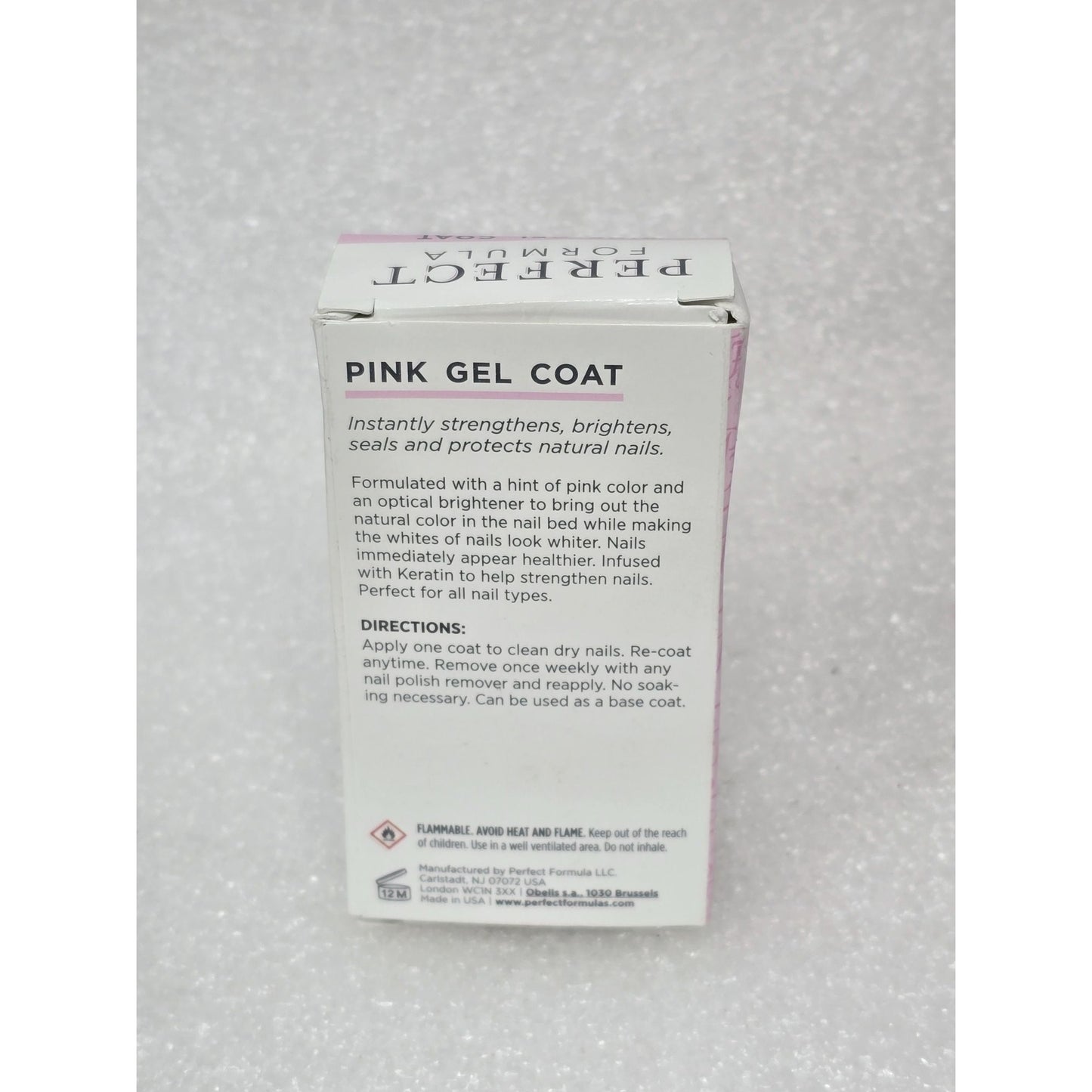 Perfect Formula Pink Gel Coat 0.6 Fl Oz Nail Treatment