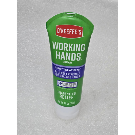 O Keeffes Working Hands Night Treatment Hand Cream 3 Oz Dry Cracked Hands