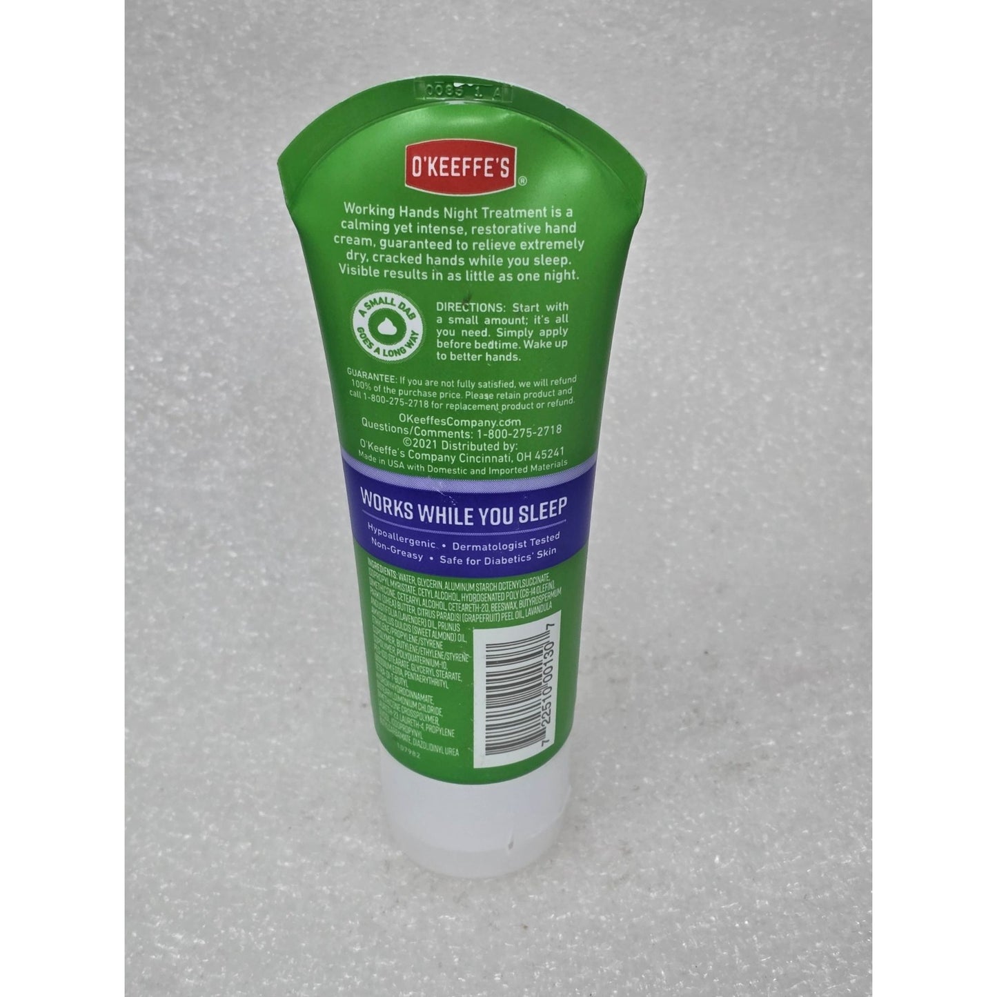O Keeffes Working Hands Night Treatment Hand Cream 3 Oz Dry Cracked Hands