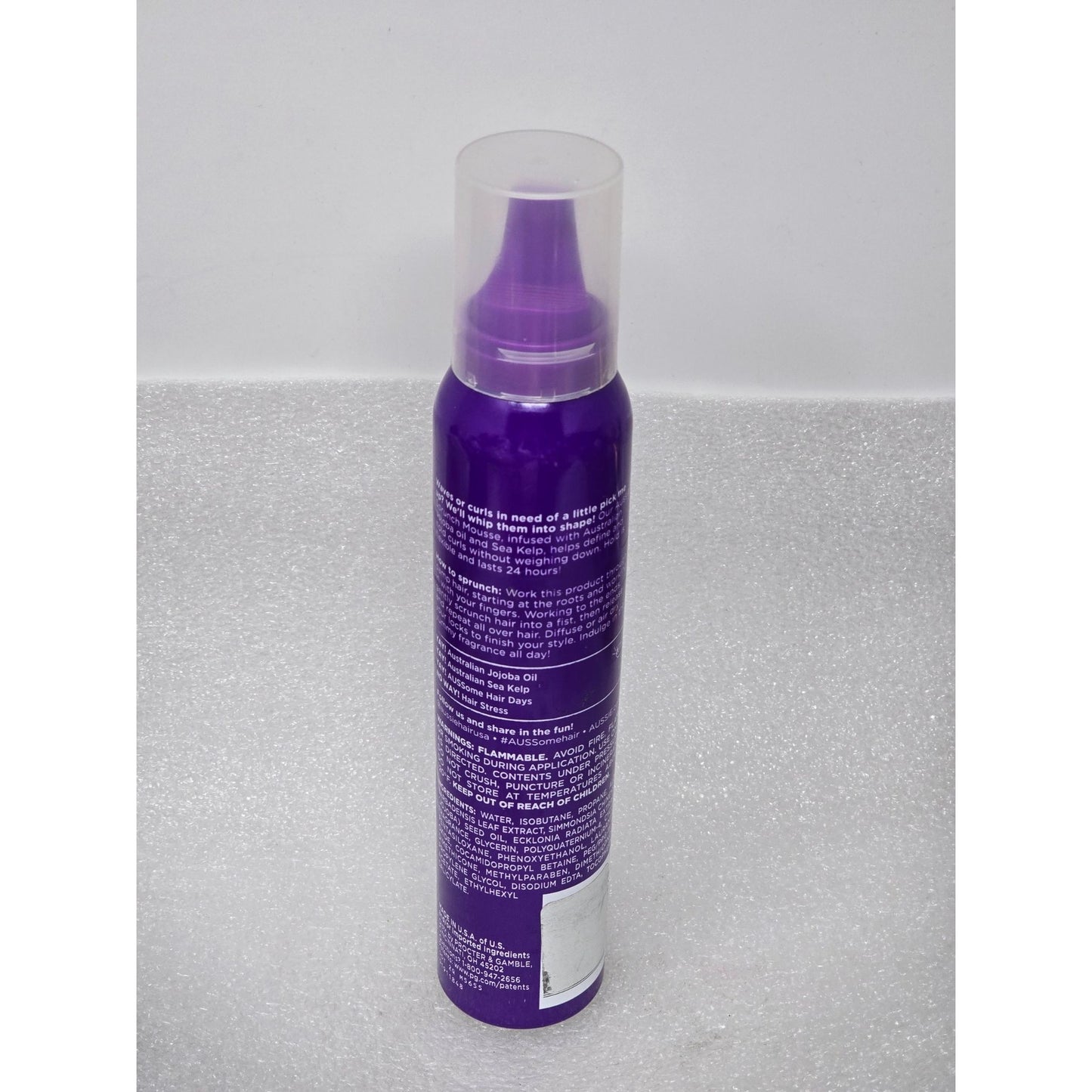 Aussie Sprunch Mousse & Leave-In Conditioner 24 Hr Curl Lock Flexible Hold 6.8Oz