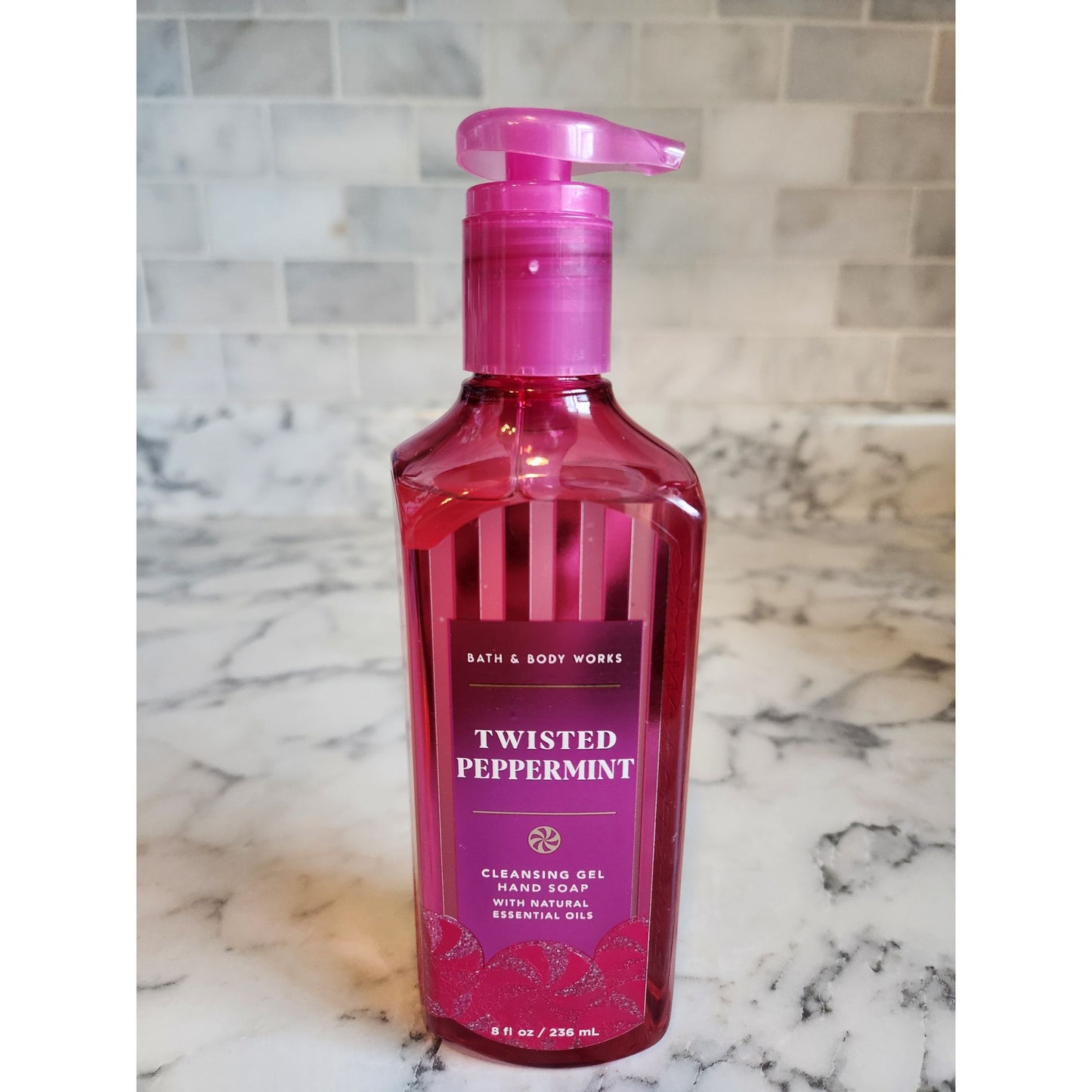 Bath & Body Works Twisted Peppermint Cleansing Gel Hand Soap 8 Fl Oz