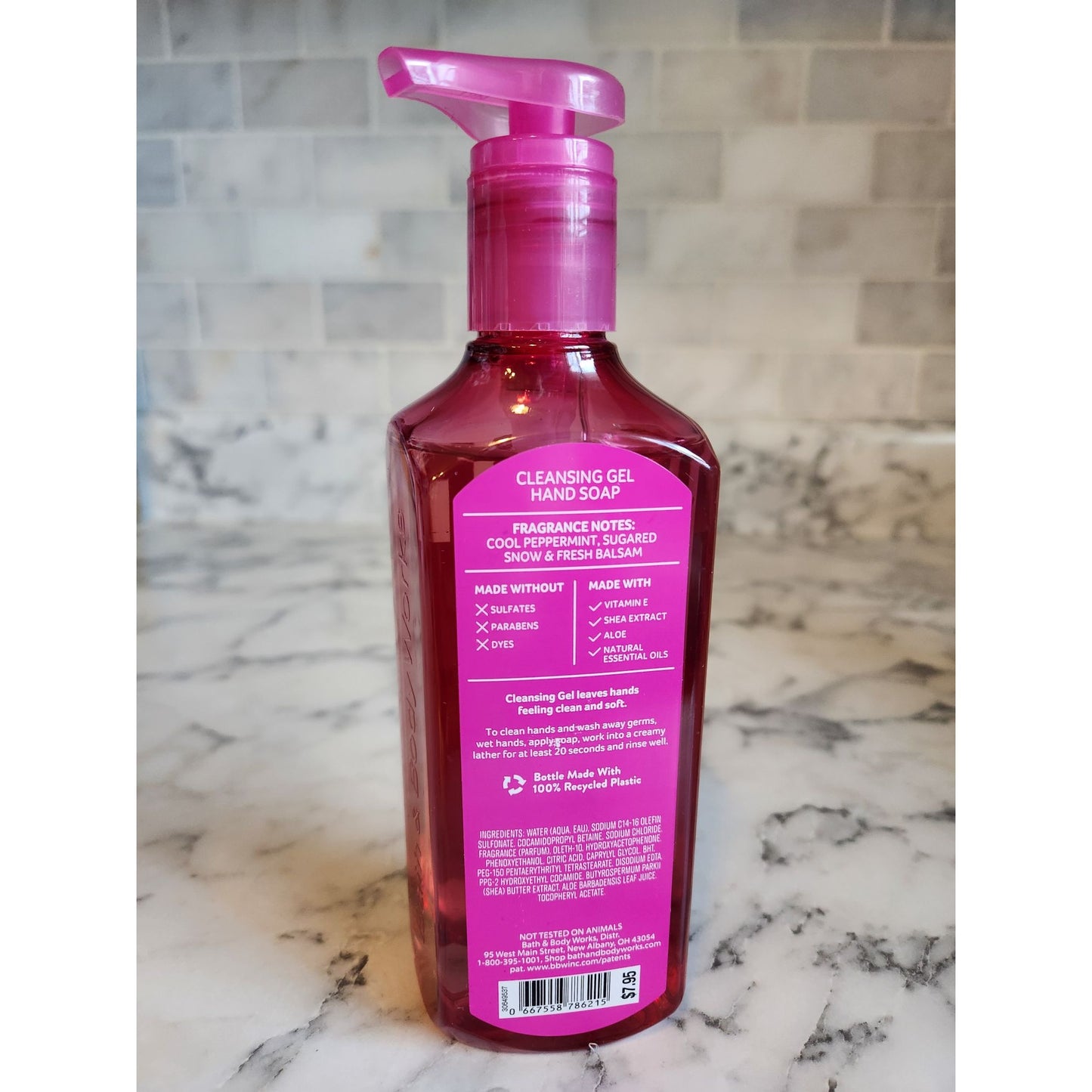 Bath & Body Works Twisted Peppermint Cleansing Gel Hand Soap 8 Fl Oz
