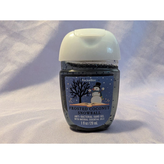 Bath & Body Works Frosted Coconut Snowball PocketBac Hand Gel 1 Oz