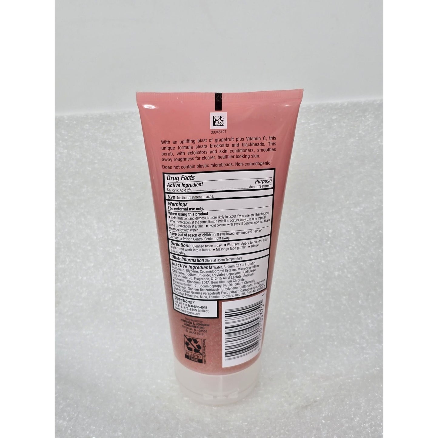 Neutrogena Oil-Free Acne Wash Pink Grapefruit Foaming Scrub 6.7 Fl Oz