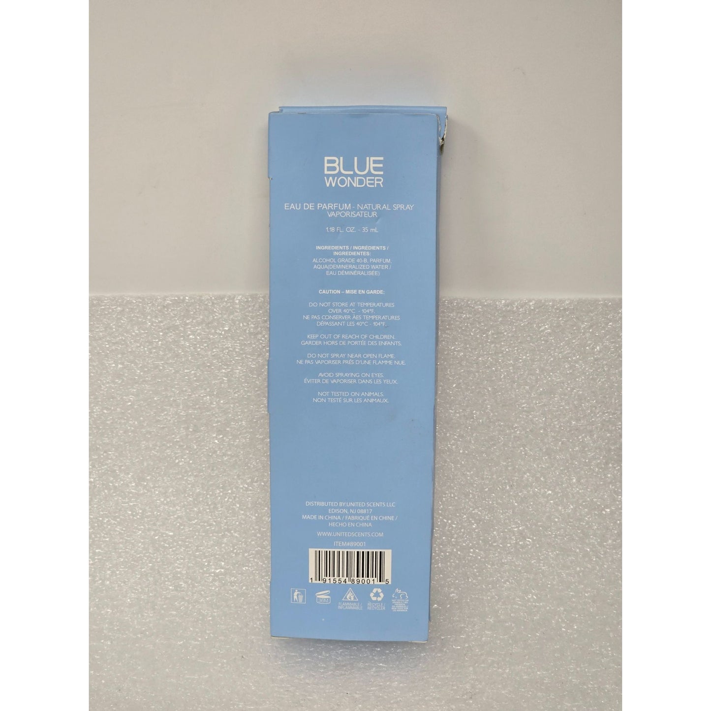 Blue Wonder Eau De Parfum Perfume Natural Spray For Her 35mL Portable