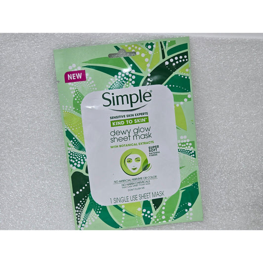 Simple Kind To Skin Dewy Glow Sheet Mask With Botanical Extracts