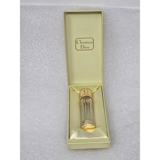 Vintage Christian Dior Diorling Perfume Bottle With Box Empty Collectible