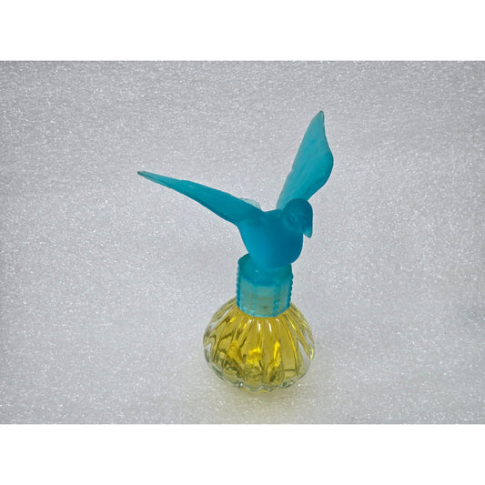 Vintage Delegar Royal Dove Perfume Glass Bottle With Blue Bird Belcam